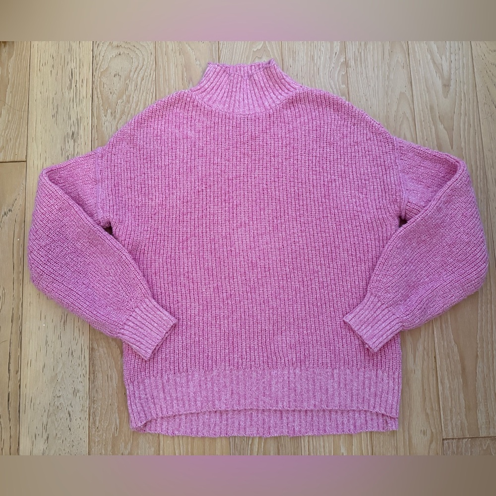 Aerie women’s pink sweater oversized cozy cottage coquette‎ dainty indie size XL